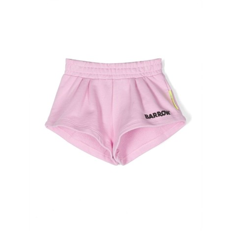 BARROW KIDS Shorts Rosa Con Logo Fronte e Retro