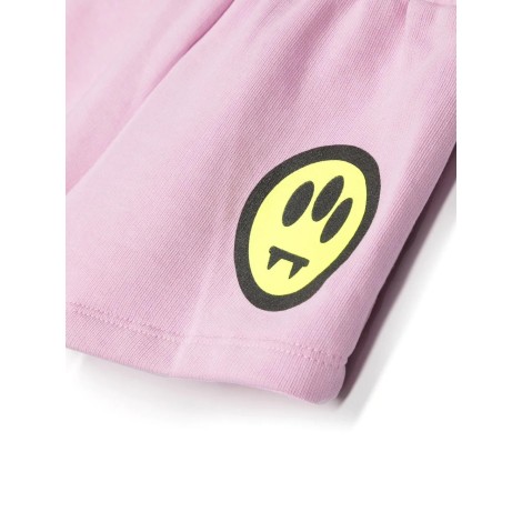 BARROW KIDS Shorts Rosa Con Logo Fronte e Retro