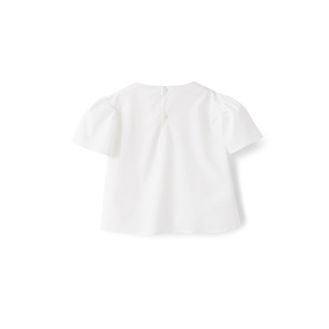 IL GUFO Camicia In Raso Di Cotone Bianco