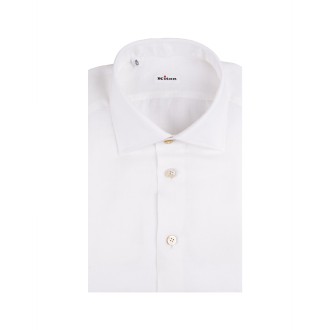 KITON Camicia In Lino Bianco
