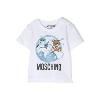 MOSCHINO KIDS T-Shirt Ocean Teddy Bear Bianca