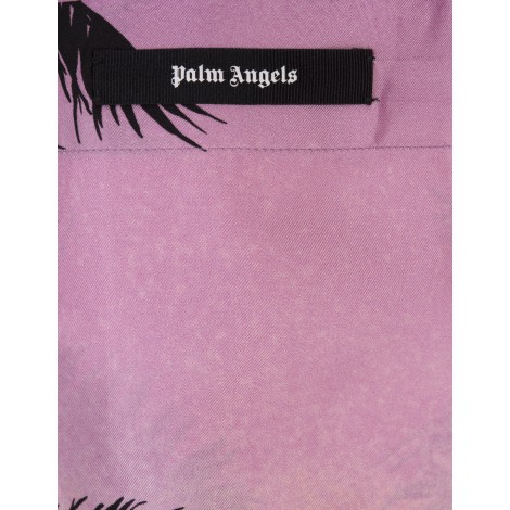PALM ANGELS Camicia Stile Bowling Con Stampa Sunset