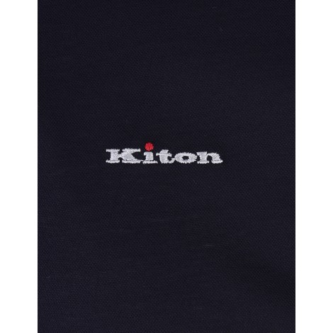 KITON Polo Blu Navy Con Logo