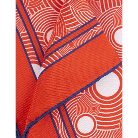KITON Pochette Con Pattern Cerchi Arancione