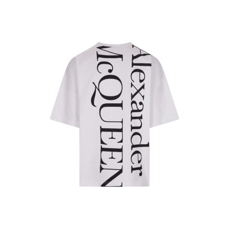 ALEXANDER MCQUEEN T-Shirt Con Logo Oversize Bianca