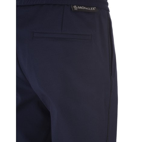 MONCLER Pantaloni In Nylon Blu Navy
