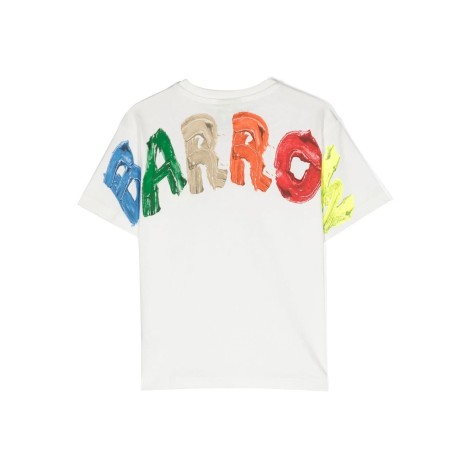 BARROW KIDS T-Shirt Bianca Con Logo e Lettering