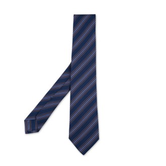 KITON Cravatta Regimental Mogador Blu e Azzurro