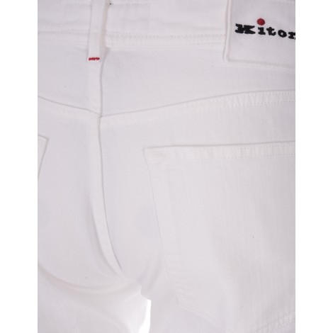 KITON Pantaloni Cinque Tasche Bianco