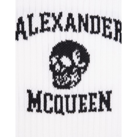 ALEXANDER MCQUEEN Calzini Logo Skull Bianchi