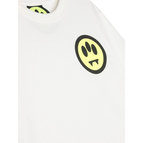 BARROW KIDS T-Shirt Bianca Con Logo e Lettering Fronte e Retro