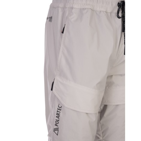 MONCLER GRENOBLE Pantaloni In Ripstop Bianco Avorio