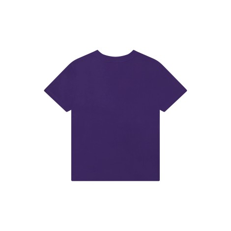 GIVENCHY KIDS T-Shirt Viola Con Logo Ad Arco Applicato