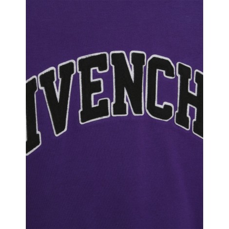 GIVENCHY KIDS T-Shirt Viola Con Logo Ad Arco Applicato