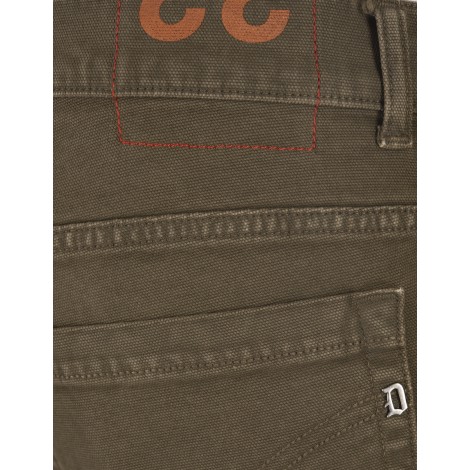 DONDUP Jeans George Skinny In Cotone Armaturato Stretch Marrone