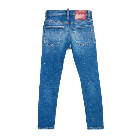 DSQUARED2 KIDS Jeans Skinny Con Effetto Distressed