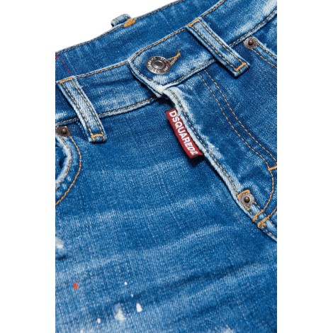 DSQUARED2 KIDS Jeans Skinny Con Effetto Distressed