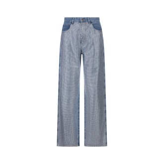 GIUSEPPE DI MORABITO Jeans Flare Fit Blu Con Cristalli