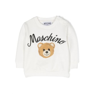 MOSCHINO KIDS Felpa Moschino Teddy Bear In Bianco