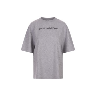 PACO RABANNE T-Shirt Over Grigia Con Logo