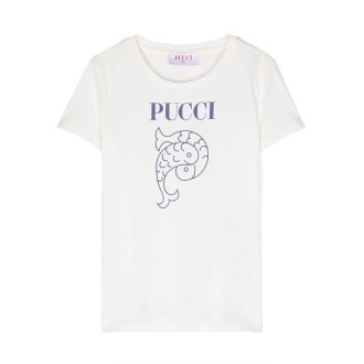 EMILIO PUCCI JUNIOR T-Shirt Bianca Con Logo
