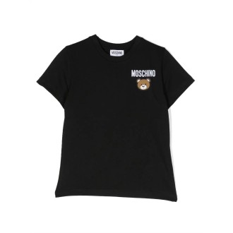 MOSCHINO KIDS T-Shirt Nero Con Teddy Logo