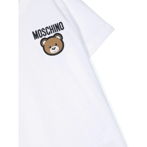 MOSCHINO KIDS T-Shirt Bianca Con Teddy Logo