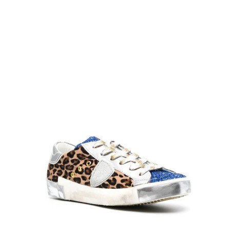 PHILIPPE MODEL Sneakers Paris Low - Glitter, Animalier and Silver