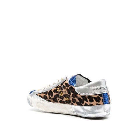 PHILIPPE MODEL Sneakers Paris Low - Glitter, Animalier and Silver