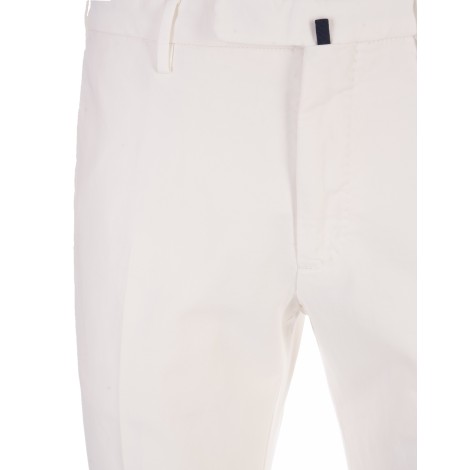 INCOTEX Pantaloni Slim Fit In Doeskin Certificato Bianco