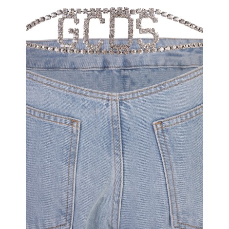 GCDS Jeans Chocker Denim Blu Chiaro