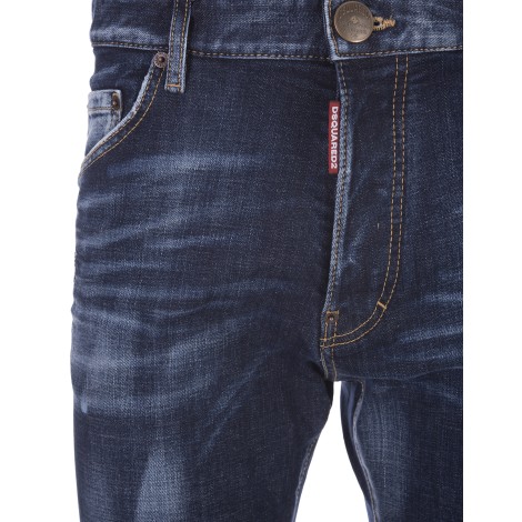 DSQUARED2 Dark Clean Wash Cool Guy Jeans In Blu