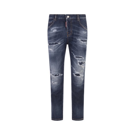 DSQUARED2 S.S. Medium Ripped Wash Cool Girl Cropped Jeans