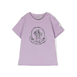 MONCLER ENFANT T-Shirt Viola Con Logo