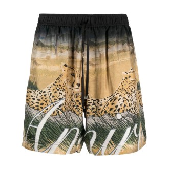 AMIRI Shorts Con Stampa Cheetah