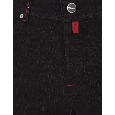 KITON Jeans Regular Fit In Denim Blu Scuro