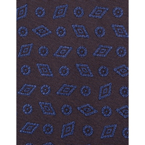 KITON Cravatta Marrone Con Pattern Geometrico