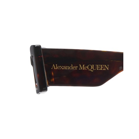 ALEXANDER MCQUEEN Occhiali Da Sole Rettangolari Bold in Marrone/Avana