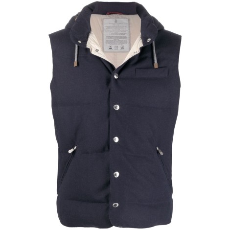 Brunello Cucinelli Padded Vest With Detachable Hood