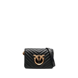 Pinko `Mini Love Bag Click Chevron` Leather Shoulder Bag
