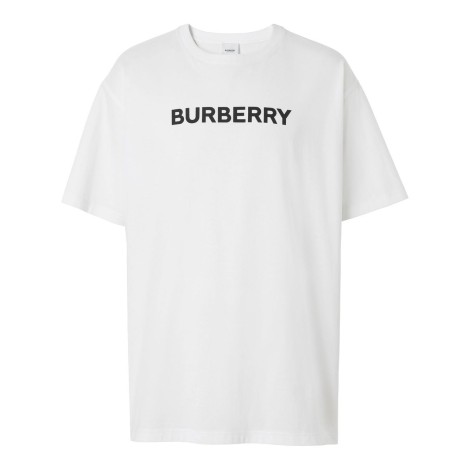 Burberry `Harriston` Logo Print Cotton Oversized T-Shirt