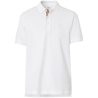 Burberry `Eddie Tb` Monogram Motif Cotton Piqué Polo Shirt