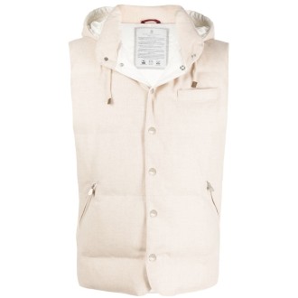 Brunello Cucinelli Padded Vest With Detachable Hood