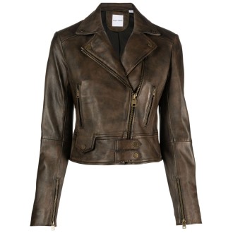 Pinko `Sensibile` Leather Jacket