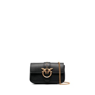 Pinko `Pocket Love Bag One Simply` Leather Shoulder Bag