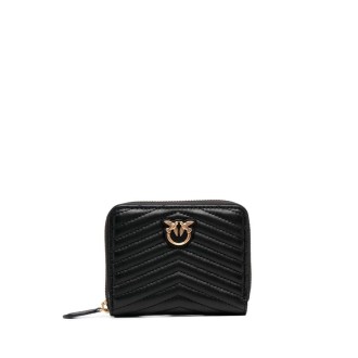 Pinko Square Quilted Leather Zip-Around Purse