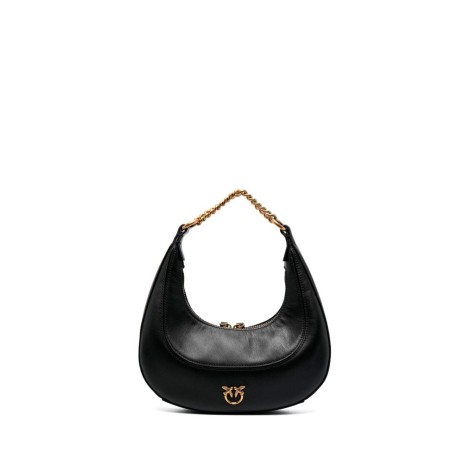 Pinko `Brioche` Mini Leather Hobo Bag