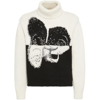 Alexander McQueen `Orchid` Graphic Roll-Neck Sweater