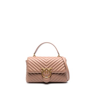 Pinko `Classic Lady Love Bag Puff Chevron` Leather Handbag
