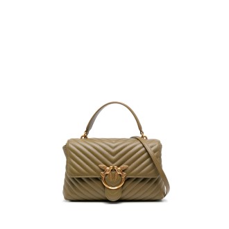 Pinko `Classic Lady Love Bag Puff Chevron` Leather Handbag